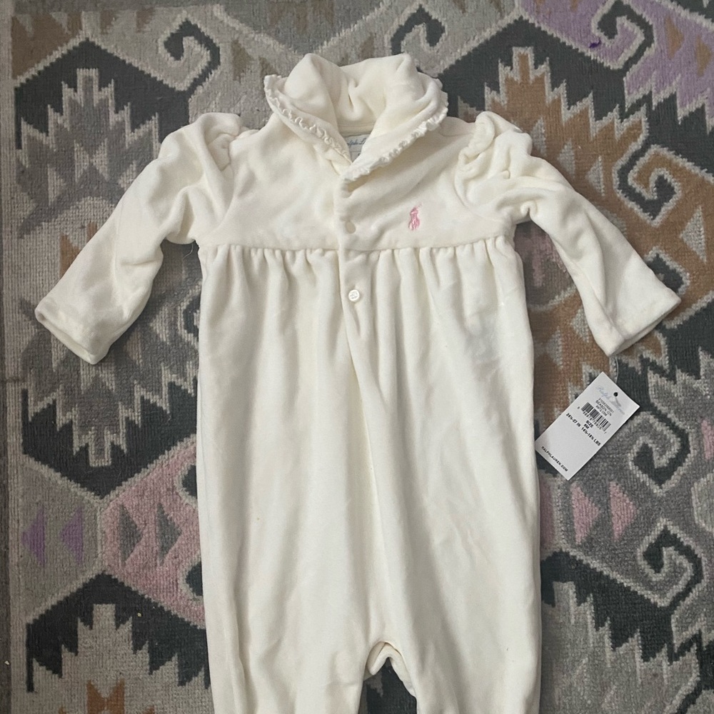 Ralph Lauren velvet onesie